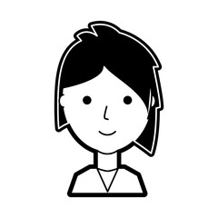 cartoon woman icon