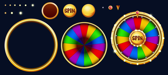 Bonus wheel of luck. Vector illustration - obrazy, fototapety, plakaty