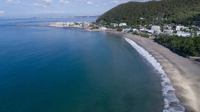 葉山一色海岸ドローン空撮