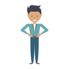cartoon businessman icon