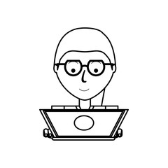 working on the computer design