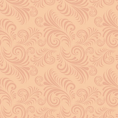 Volumetric seamless floral pattern background.