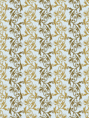 Volumetric seamless floral pattern background.