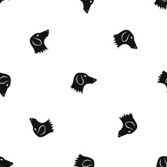 Dachshund dog pattern seamless black