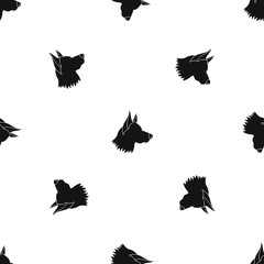 Shepherd dog pattern seamless black