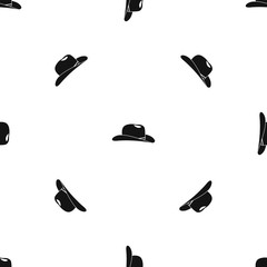 Cowboy hat pattern seamless black