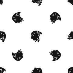 Eagle pattern seamless black
