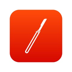 Scalpel icon digital red