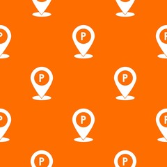 Map pointer with car parking sign pattern seamless