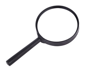 magnifying glass isolated on white background.