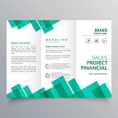 elegant geometric business brochure vector design template
