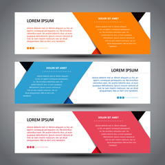 Simple Three Color Abstract Banner