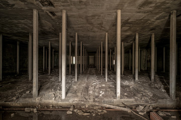 Dark space in abandoned factory