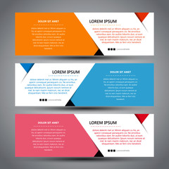 Simple Three Color Abstract Banner
