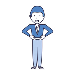 Obraz premium cartoon man standing icon