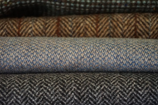 Woven Wool Tweed Fabric