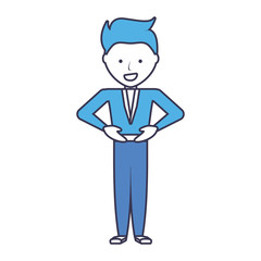cartoon man standing icon