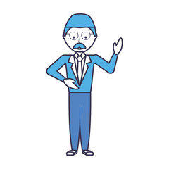 cartoon man standing icon