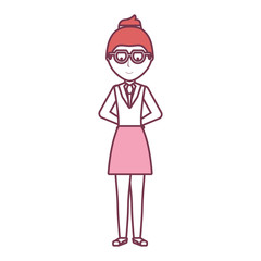 cartoon woman standing icon