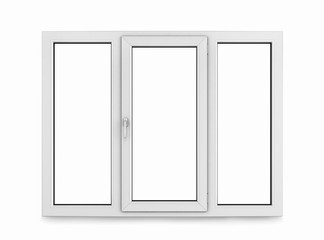 белое окно, изолированных на белом фоне. оконный элемент архитектуры и дизайна интерьера. 3d иллюстрации