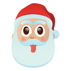 Isolated santa claus avatar on a white background, vector illustration