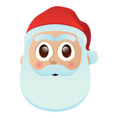 Isolated santa claus avatar on a white background, vector illustration