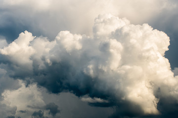 colorful dramatic sky with cloud at sunset.