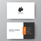 Modern presentation card with company logo. Vector business card template. Visiting card for business and personal use.  Vector illustration design.