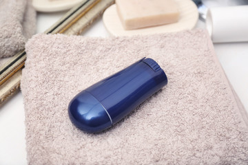 Deodorant for men on towel