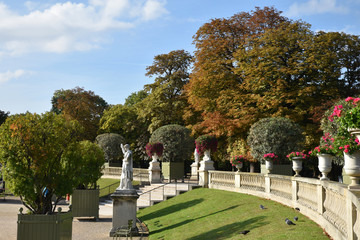 Fototapeta premium Jardin du Luxembourg en automne à Paris, France