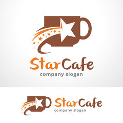 Star Cafe Logo Template Design Vector, Emblem, Design Concept, Creative Symbol, Icon