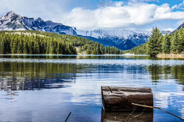 Two Jake Lake, Alberta - obrazy, fototapety, plakaty