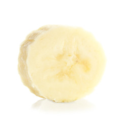 Banana slice isolated on white