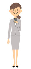 Fototapeta premium スーツの女性 スマートフォン
