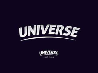 Universe typographic badge.