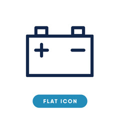 Accumulator icon, electric, car symbol. Modern, simple flat vector illustration for web site or mobile app