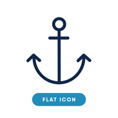 Anchor vector icon, sail symbol. Modern, simple flat vector illustration for web site or mobile app