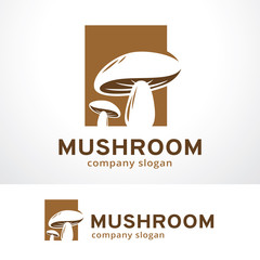 Mushroom Logo Template Design Vector, Emblem, Design Concept, Creative Symbol, Icon