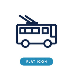 Bus vector icon, public transport symbol. Modern, simple flat vector illustration for web site or mobile app