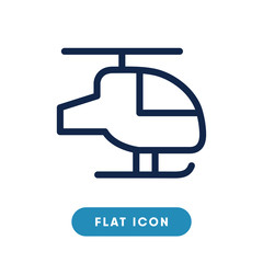 Helicopter vector icon, chopper symbol. Modern, simple flat vector illustration for web site or mobile app