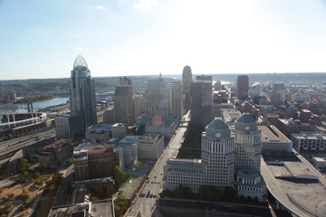 Fototapeta na wymiar Cincinnati Ohio Aerial View