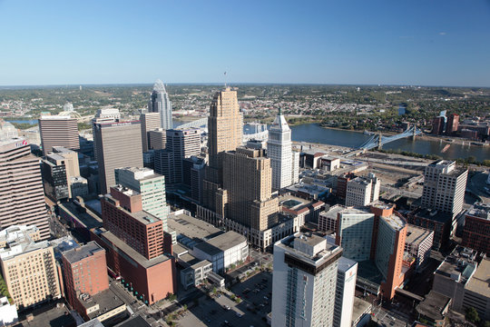 Aerial View of Cincinnati Ohio