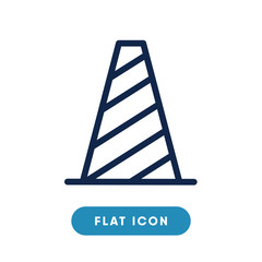 Cone vector icon, traffic cone symbol. Modern, simple flat vector illustration for web site or mobile app