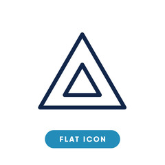 Traffic sign vector icon, exclamation mark symbol. Modern, simple flat vector illustration for web site or mobile app