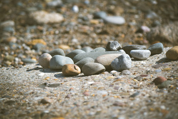 Fototapeta na wymiar Zen rocks on the beach