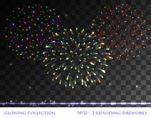 Firework, light effects, stars are isolated and grouped. Shining vector rocket