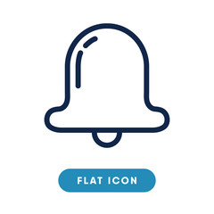 Bell vector icon, alarm symbol. Modern, simple flat vector illustration for web site or mobile app