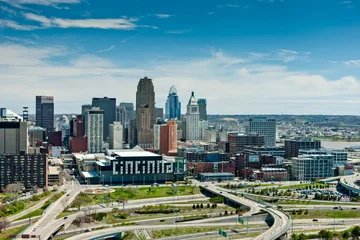 Fotobehang Aerial View of Cincinnati Ohio from the West © Rick Lohre