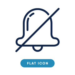 No sound vector icon, silence symbol. Modern, simple flat vector illustration for web site or mobile app