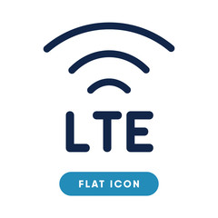 Lte vector icon, wifi symbol. Modern, simple flat vector illustration for web site or mobile app